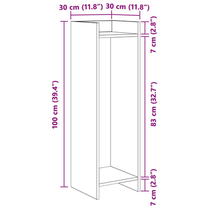 Plant Stand White 30 x 30 x 100 cm Engineered Wood