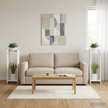 Plant Stand 2 pcs White 30 x 30 x 100 cm Engineered Wood