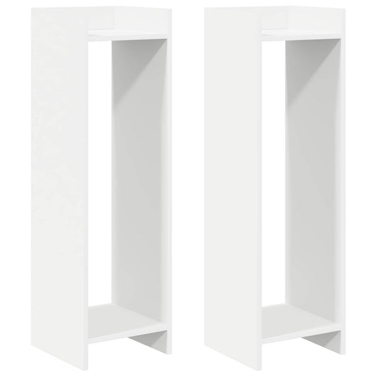 Plant Stand 2 pcs White 30 x 30 x 100 cm Engineered Wood