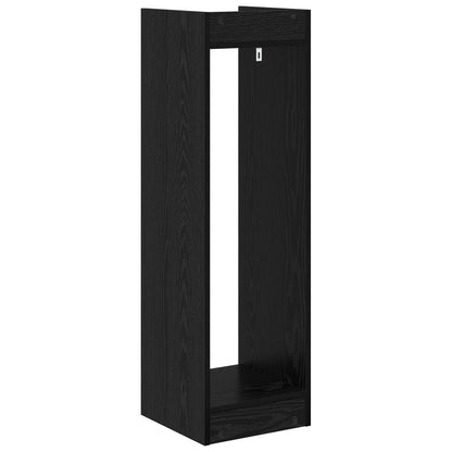 Plant Stand 2 pcs Black Oak 30 x 30 x 100 cm Engineered Wood