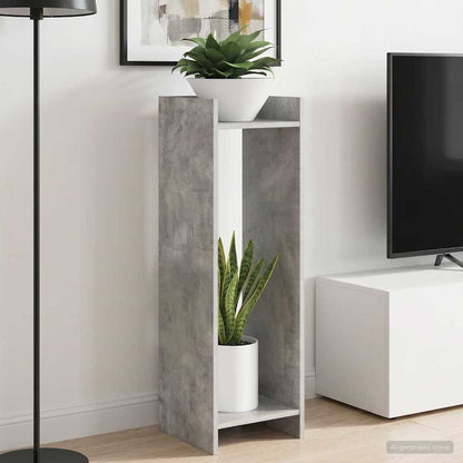 Plant Stand Concrete Grey 30 x 30 x 100 cm Engineered Wood