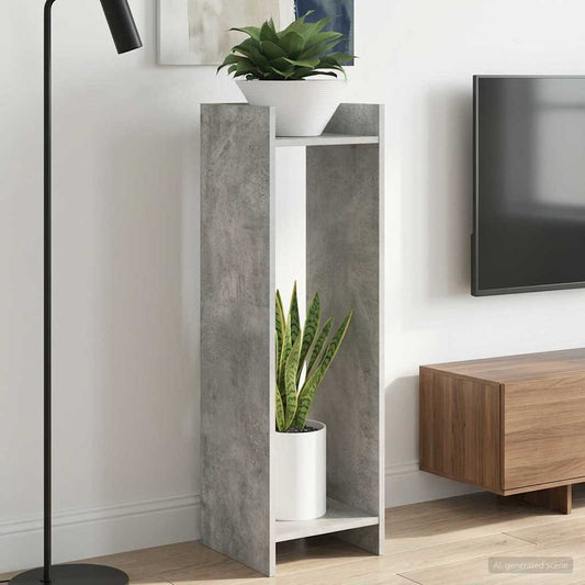Plant Stand 2 pcs Concrete Grey 30 x 30 x 100 cm