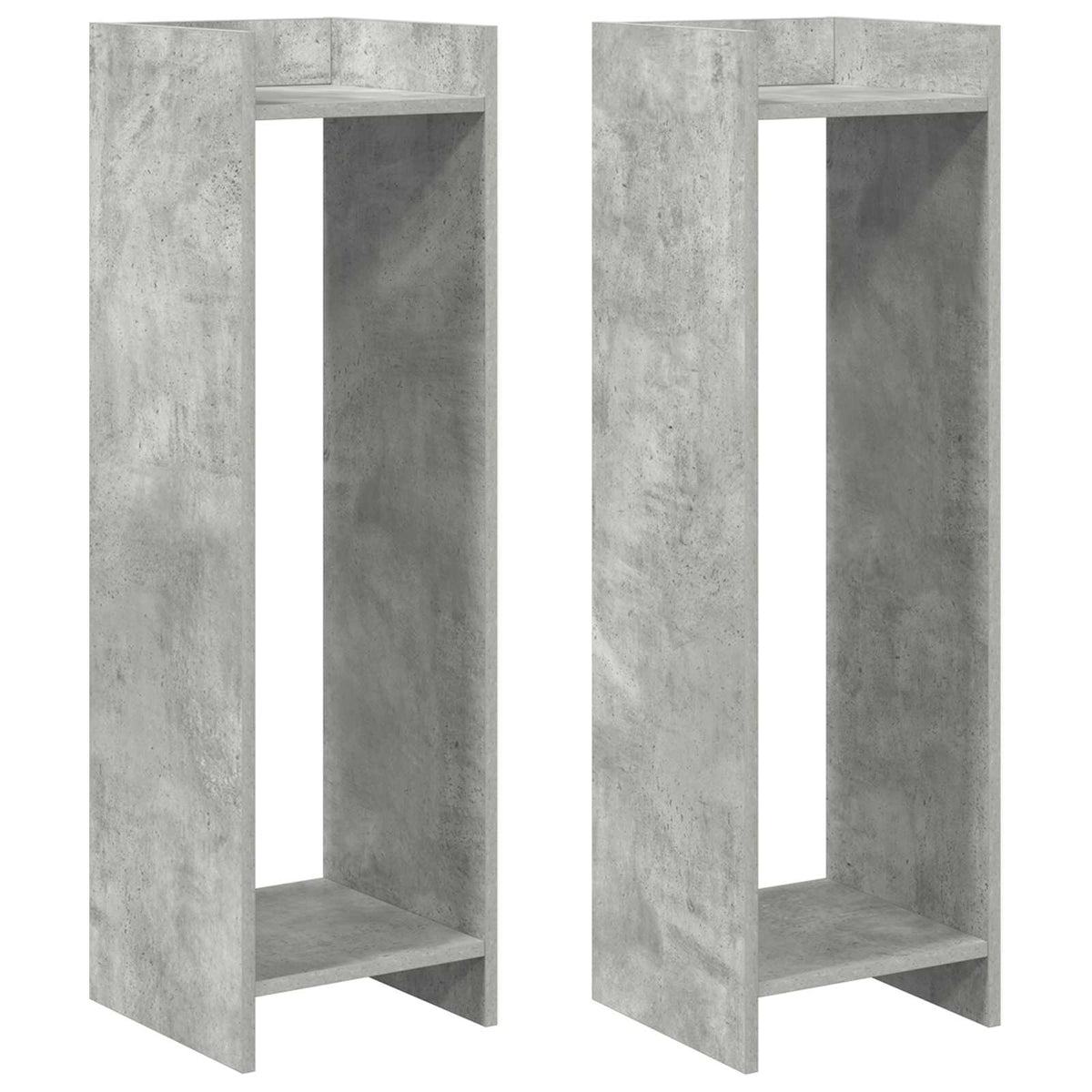 Plant Stand 2 pcs Concrete Grey 30 x 30 x 100 cm
