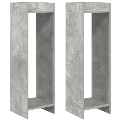 Plant Stand 2 pcs Concrete Grey 30 x 30 x 100 cm