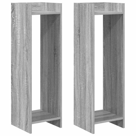 Plant Stand 2 pcs Grey Sonoma 30 x 30 x 100 cm Engineered Wood