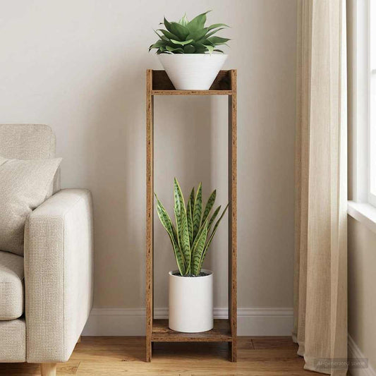 Plant Stand Old Wood 30 x 30 x 100 cm Engineered Wood