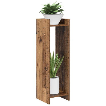 Plant Stand 2 pcs Old Wood 30 x 30 x 100 cm Engineered Wood