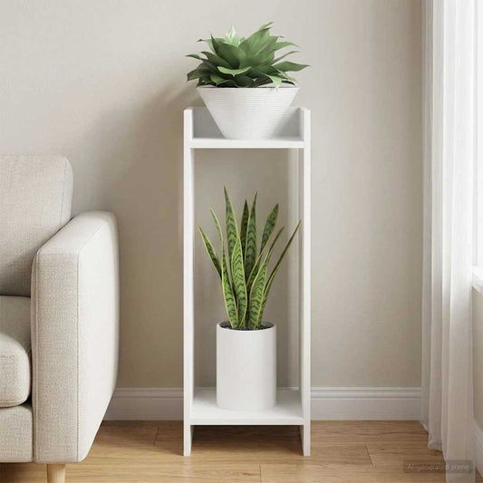 Plant Stand White 30 x 30 x 80 cm Engineered Wood