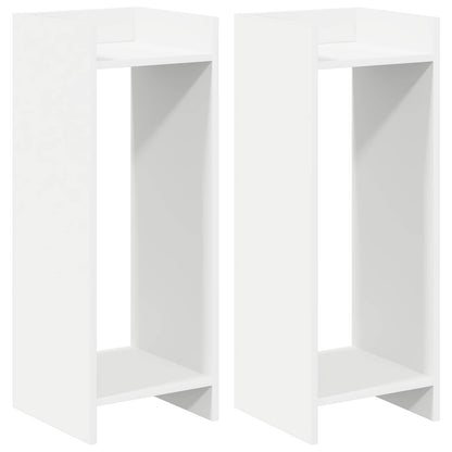 Plant Stand 2 pcs White 30 x 30 x 80 cm Engineered Wood