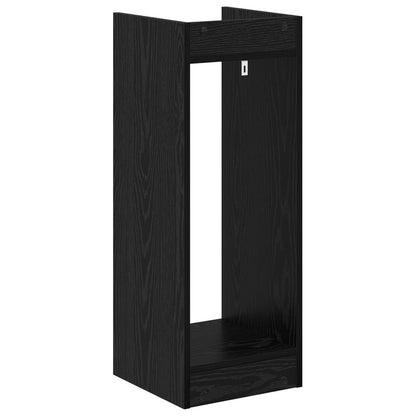 Plant Stand 2 pcs Black Oak 30 x 30 x 80 cm Engineered Wood