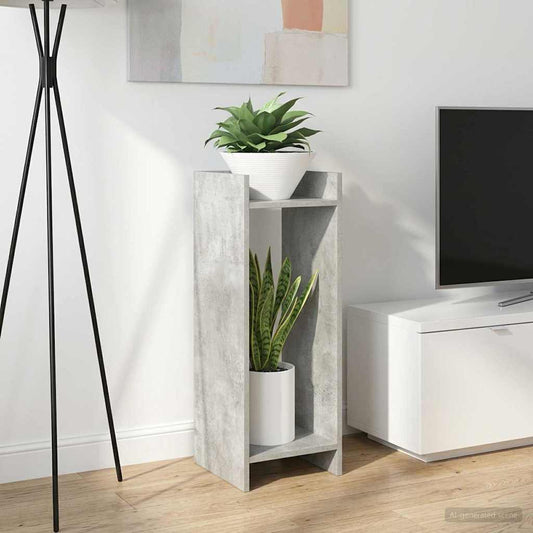 Plant Stand Concrete Grey 30 x 30 x 80 cm Engineered Wood
