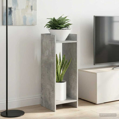 Plant Stand 2 pcs Concrete Grey 30 x 30 x 80 cm Engineered Wood