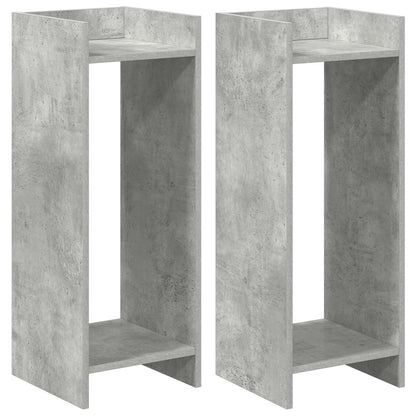 Plant Stand 2 pcs Concrete Grey 30 x 30 x 80 cm Engineered Wood