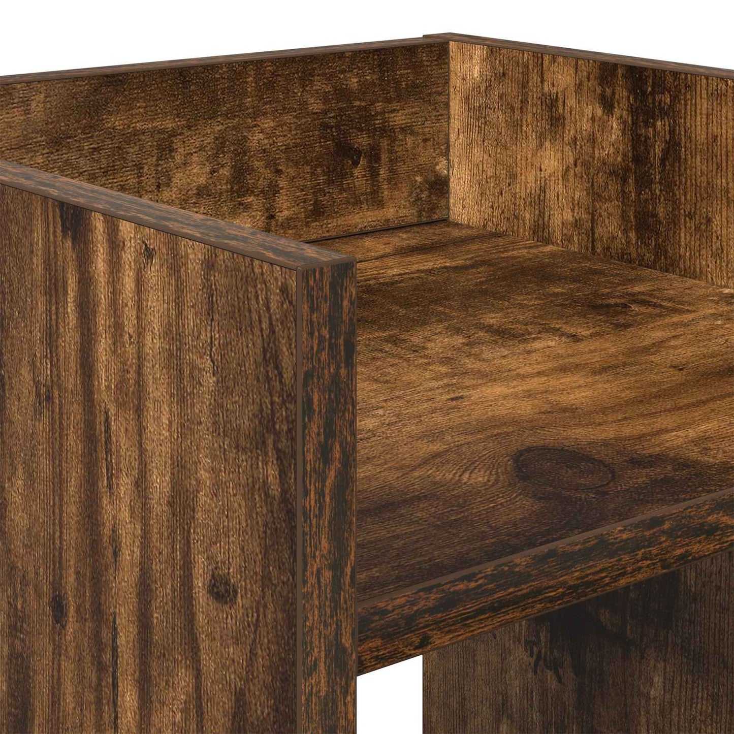 Plant Stand Smoked Oak 30 x 30 x 80 cm Engineered Wood
