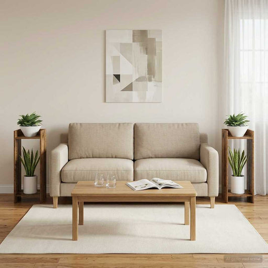 Plant Stand 2 pcs Old Wood 30 x 30 x 80 cm Engineered Wood