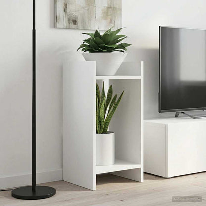 Plant Stand 2 pcs White 30 x 30 x 60 cm Engineered Wood