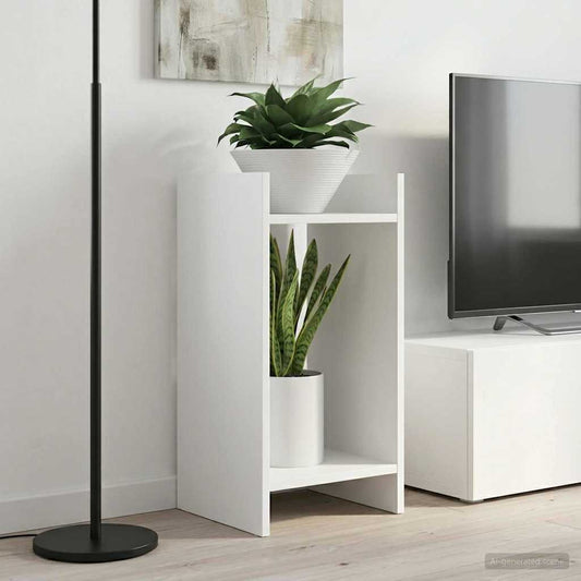 Plant Stand 2 pcs White 30 x 30 x 60 cm Engineered Wood