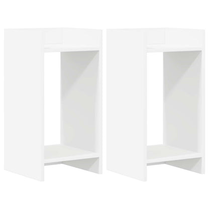 Plant Stand 2 pcs White 30 x 30 x 60 cm Engineered Wood