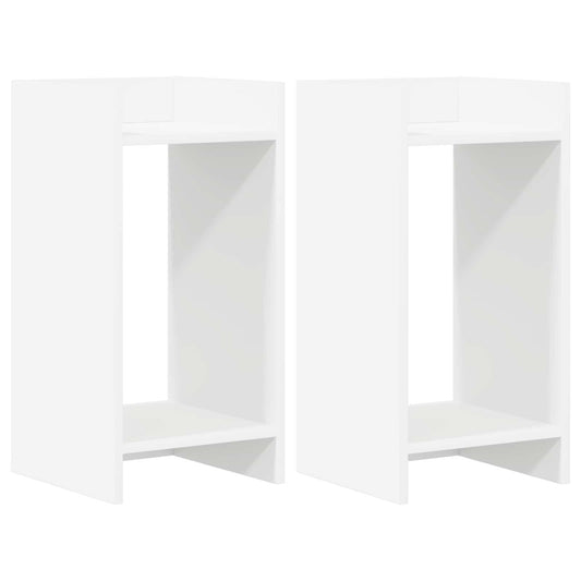 Plant Stand 2 pcs White 30 x 30 x 60 cm Engineered Wood