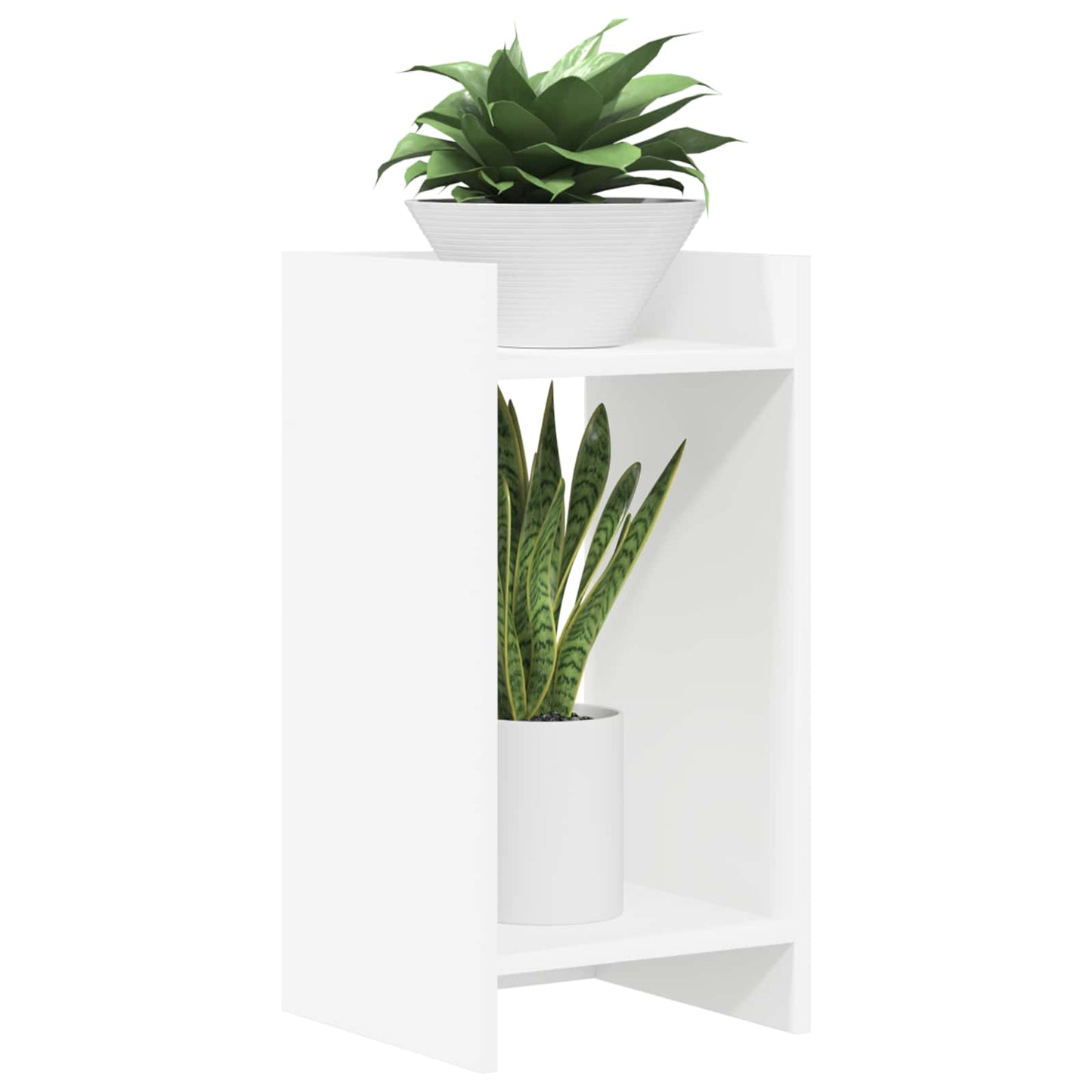 Plant Stand 2 pcs White 30 x 30 x 60 cm Engineered Wood