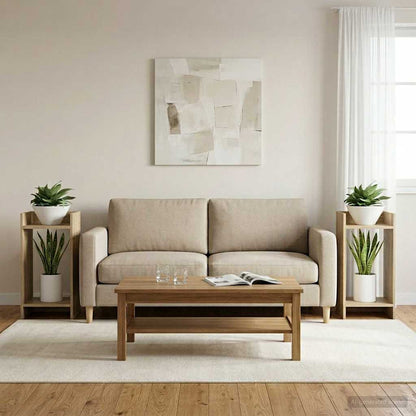 Plant Stand 2 pcs Sonoma Oak 30 x 30 x 60 cm Engineered Wood
