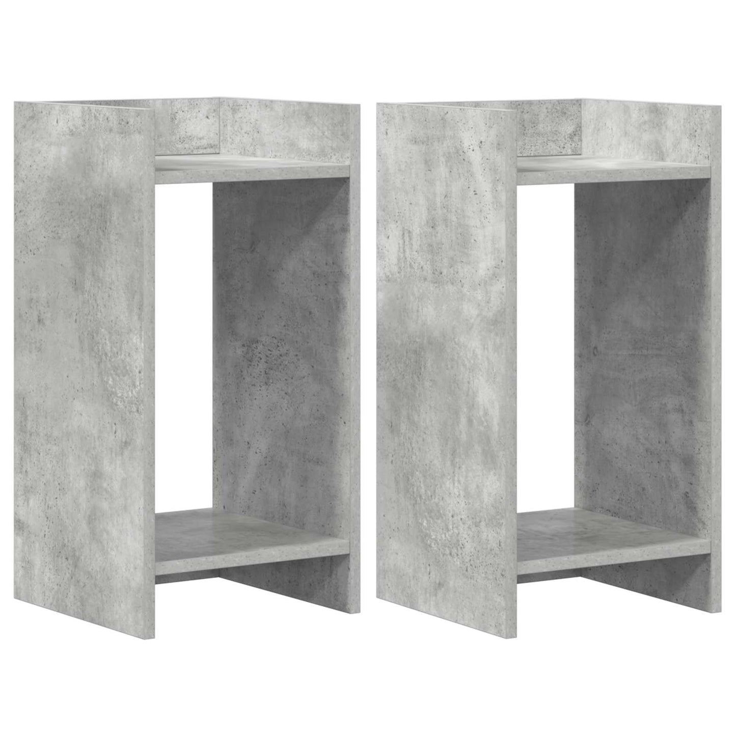 Plant Stand 2 pcs Concrete Grey 30 x 30 x 60 cm Engineered Wood