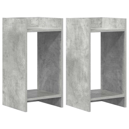 Plant Stand 2 pcs Concrete Grey 30 x 30 x 60 cm Engineered Wood