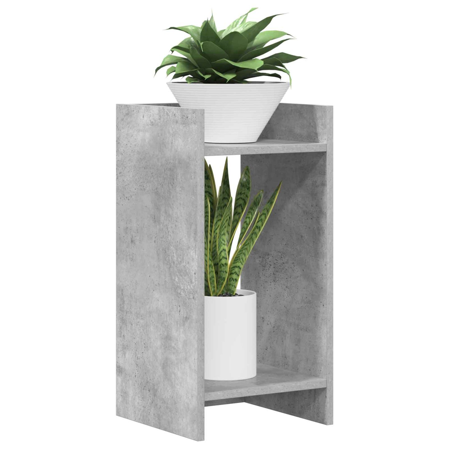Plant Stand 2 pcs Concrete Grey 30 x 30 x 60 cm Engineered Wood