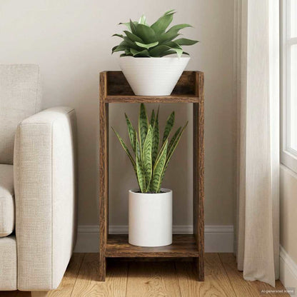 Plant Stand Smoked Oak 30 x 30 x 60 cm Engineered Wood