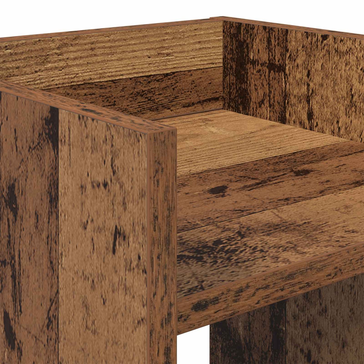 Plant Stand with Shelf Old Wood 30 x 30 x 60 cm Engineered Wood