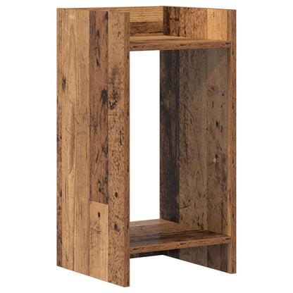 Plant Stand with Shelf Old Wood 30 x 30 x 60 cm Engineered Wood