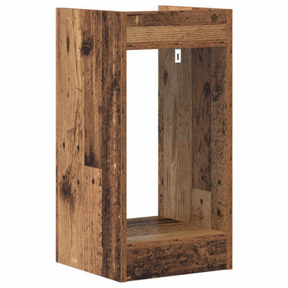 Plant Stand with Shelf Old Wood 30 x 30 x 60 cm Engineered Wood