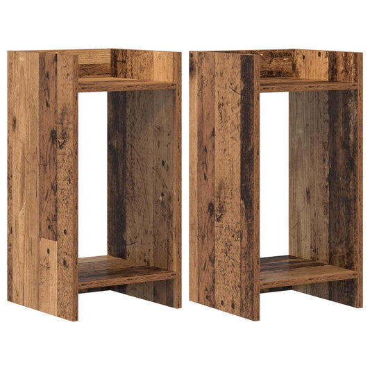 Plant Stand 2 pcs Old Wood 30 x 30 x 60 cm Engineered Wood
