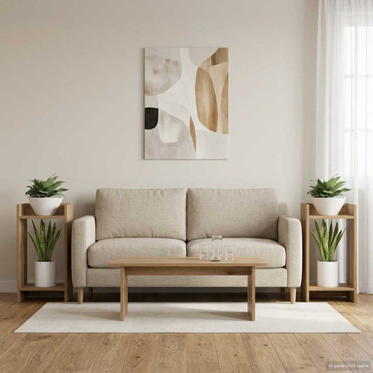 Plant Stand 2 pcs Artisan Oak 30 x 30 x 60 cm Engineered Wood