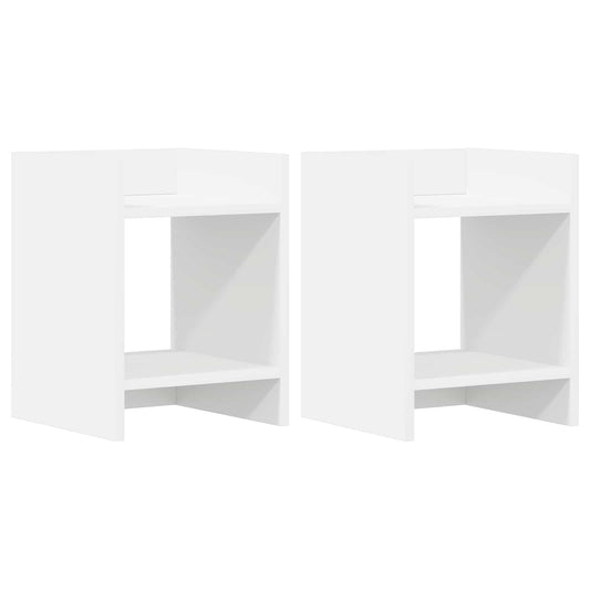 Plant Stand 2 pcs White 30 x 30 x 40 cm Engineered Wood