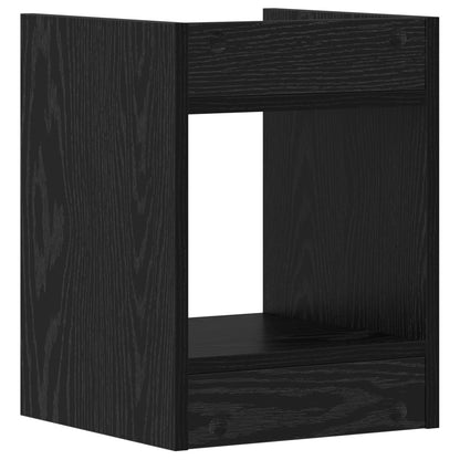 Plant Stand 2 pcs Black Oak 30 x 30 x 40 cm Engineered Wood