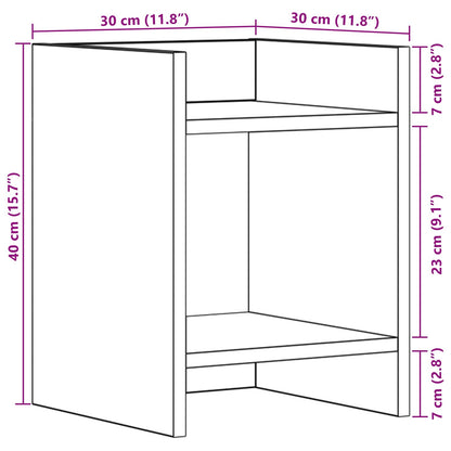 Plant Stand 2 pcs Sonoma Oak 30 x 30 x 40 cm Engineered Wood