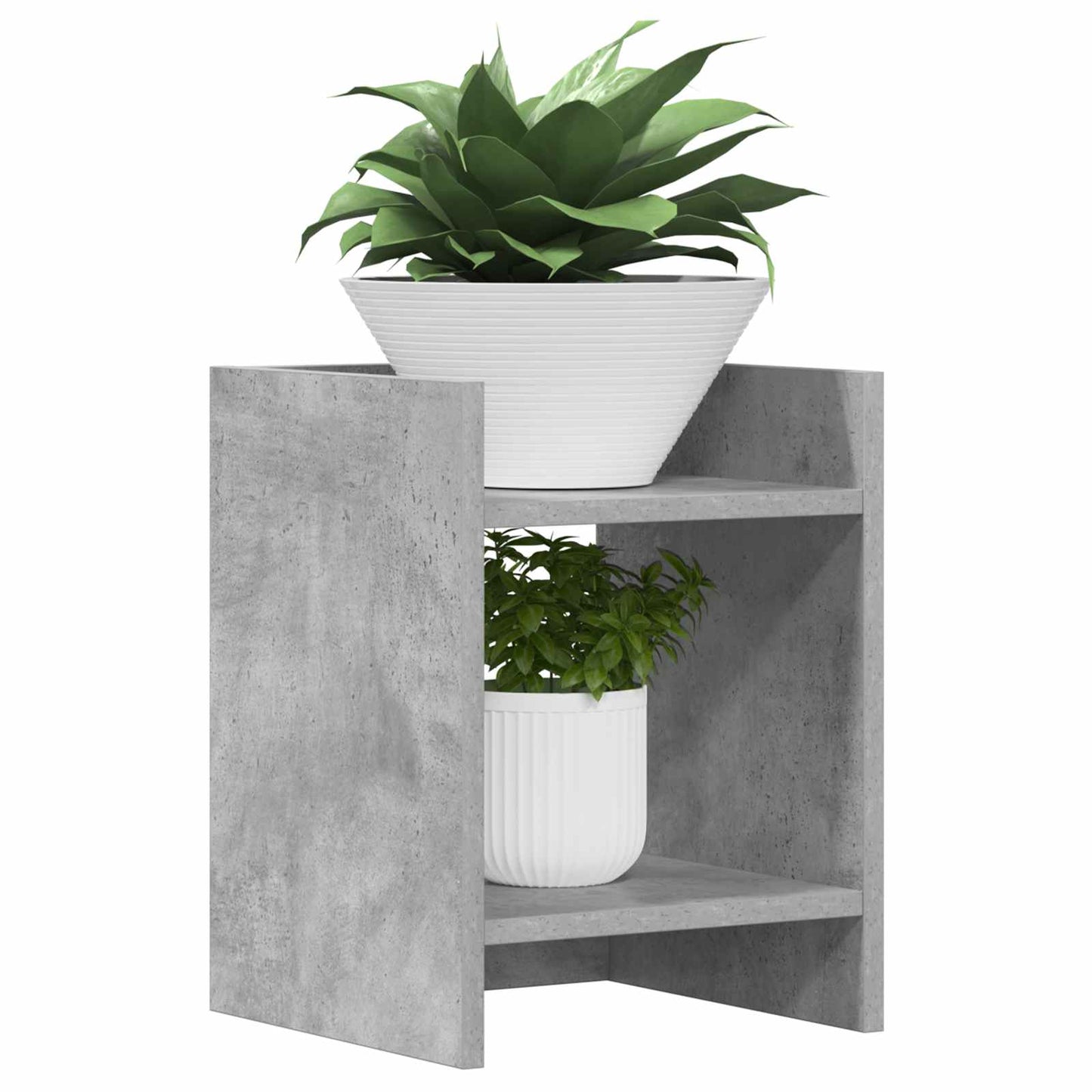 Plant Stand Concrete Grey 30 x 30 x 40 cm Engineered Wood