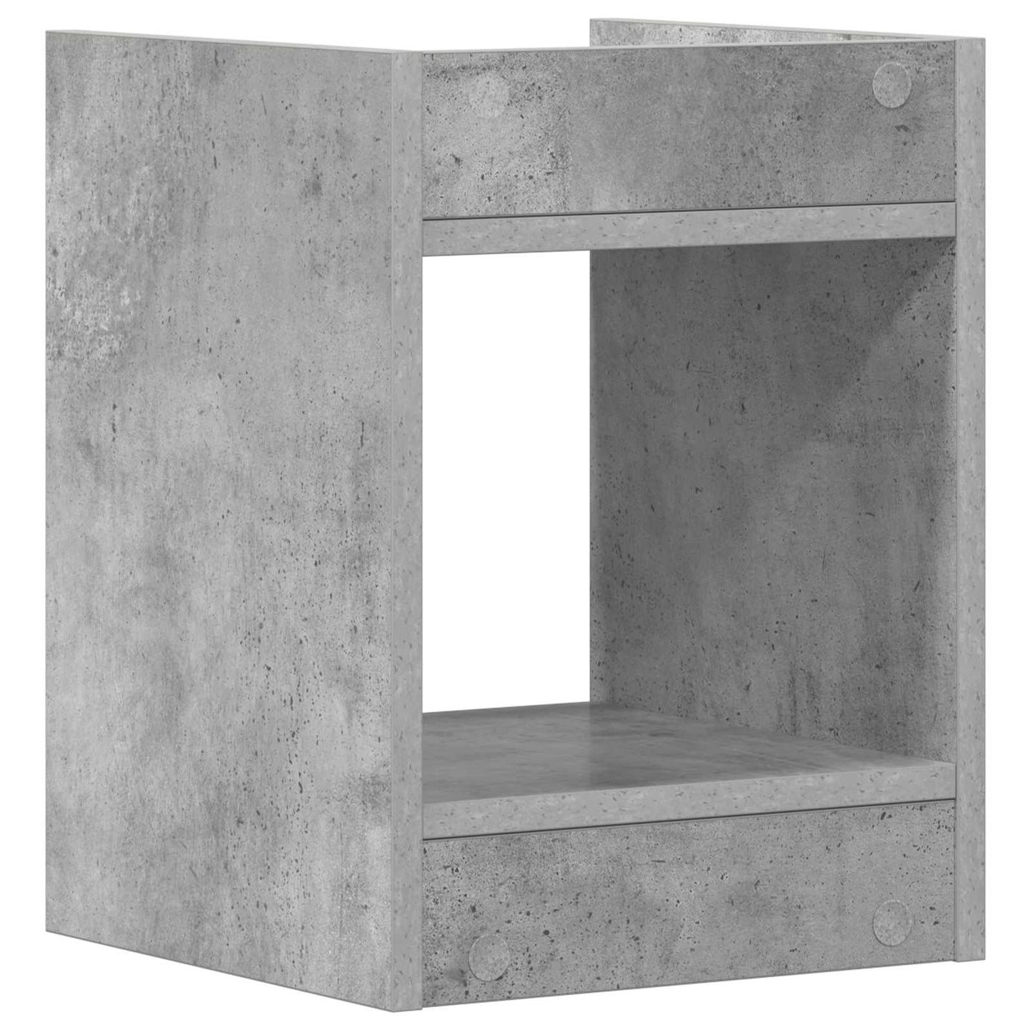 Plant Stand 2 pcs Concrete Grey 30 x 30 x 40 cm Engineered Wood