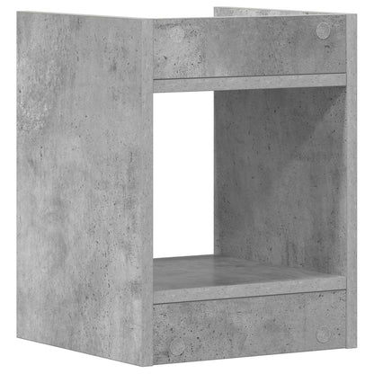 Plant Stand 2 pcs Concrete Grey 30 x 30 x 40 cm Engineered Wood