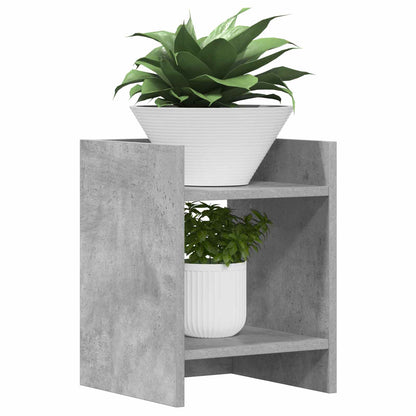 Plant Stand 2 pcs Concrete Grey 30 x 30 x 40 cm Engineered Wood