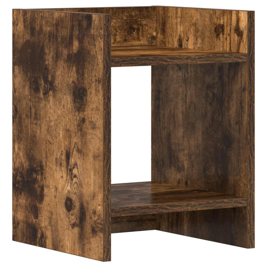 Plant Stand Smoked Oak 30 x 30 x 40 cm Engineered Wood