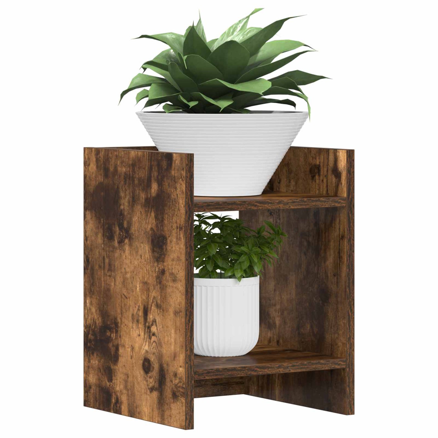 Plant Stand Smoked Oak 30 x 30 x 40 cm Engineered Wood