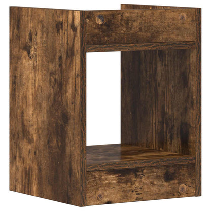 Plant Stand 2 pcs Smoked Oak 30 x 30 x 40 cm Engineered Wood