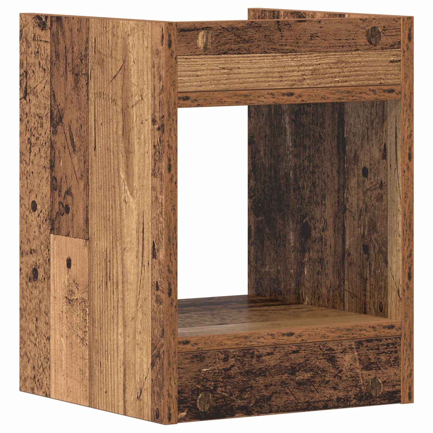 Plant Stand with Shelf Old Wood 30 x 30 x 40 cm Engineered Wood