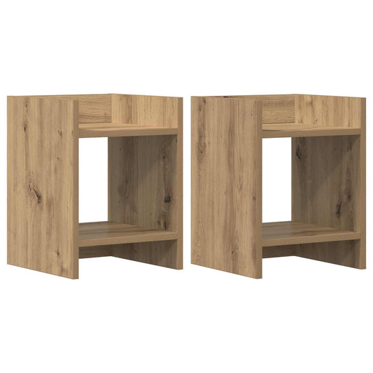 Plant Stand 2 pcs Artisan Oak 30 x 30 x 40 cm Engineered Wood