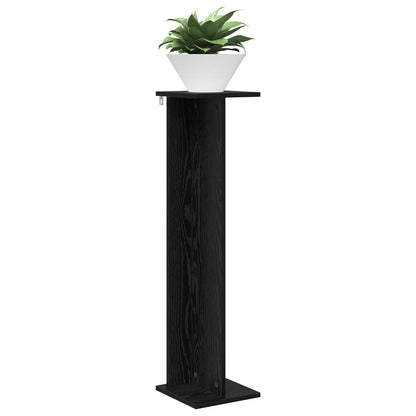 Plant Stand Black Oak 25 x 25.5 x 100.5 cm Engineered Wood