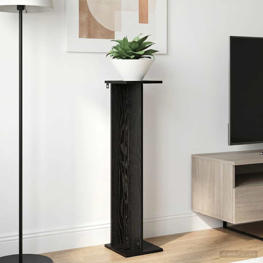 Plant Stand 2 pcs Black Oak 25 x 25.5 x 100.5 cm