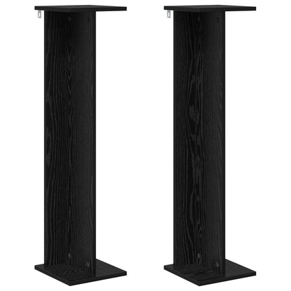 Plant Stand 2 pcs Black Oak 25 x 25.5 x 100.5 cm