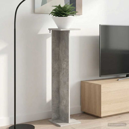Plant Stand Concrete Grey 25 x 25.5 x 100.5 cm Engineered Wood